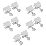 10pcs Sliding Window Security Lock Security Door Stopper Safety Lock Drill Free Install Anti Theft Limit Round Handle Silver - Side View