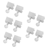 10pcs Sliding Window Security Lock Security Door Stopper Safety Lock Drill Free Install Anti Theft Limit Round Handle Silver - Rear View
