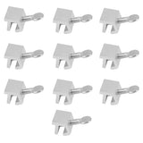10pcs Sliding Window Security Lock Security Door Stopper Safety Lock Drill Free Install Anti Theft Limit Round Handle Silver - Extra Image