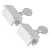 10pcs Sliding Window Security Lock Security Door Stopper Safety Lock Drill Free Install Anti Theft Limit Round Handle Silver - Extra Image
