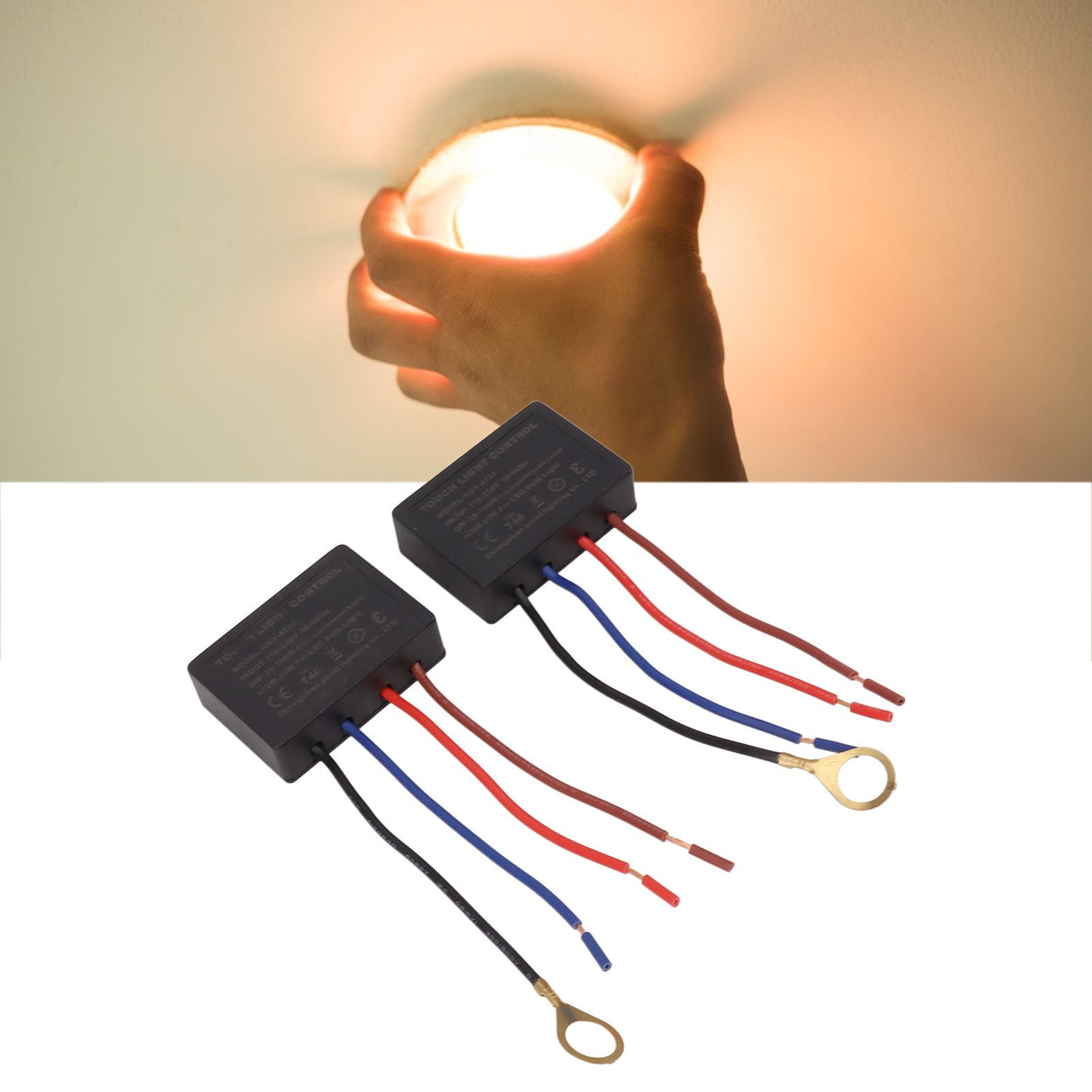 KSY 413A 3 Way Touch Sensor Dimmer Incandescent Lamp 20‑100W LED Bulb Light 3W‑25W Touch Lamp Control Module for Replacement Desk Light 110‑230V