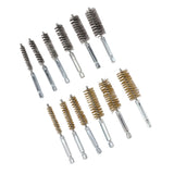 12PCS Bore Brush Copper and Iron 304 Stainless Steel Bristles Wire Brush for Power Drill with Hex Shank Handle - Extra Image