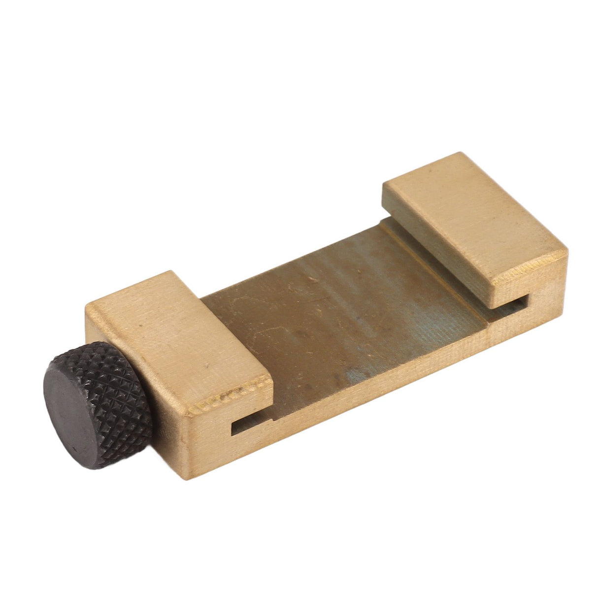 Steel Ruler Positioning Tool Woodworking Brass Locator Steel Ruler Fixed Block for Measurement and Marking