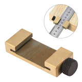 Steel Ruler Positioning Tool Woodworking Brass Locator Steel Ruler Fixed Block for Measurement and Marking