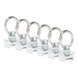6PCS Single Stud Fitting L Track with Round Ring Stainless Steel Aluminum Cargo Control Stud Tie Down Fitting for Airline Track Logistic Installation - Front View