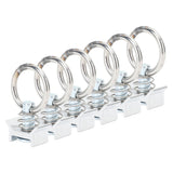 6PCS Single Stud Fitting L Track with Round Ring Stainless Steel Aluminum Cargo Control Stud Tie Down Fitting for Airline Track Logistic Installation