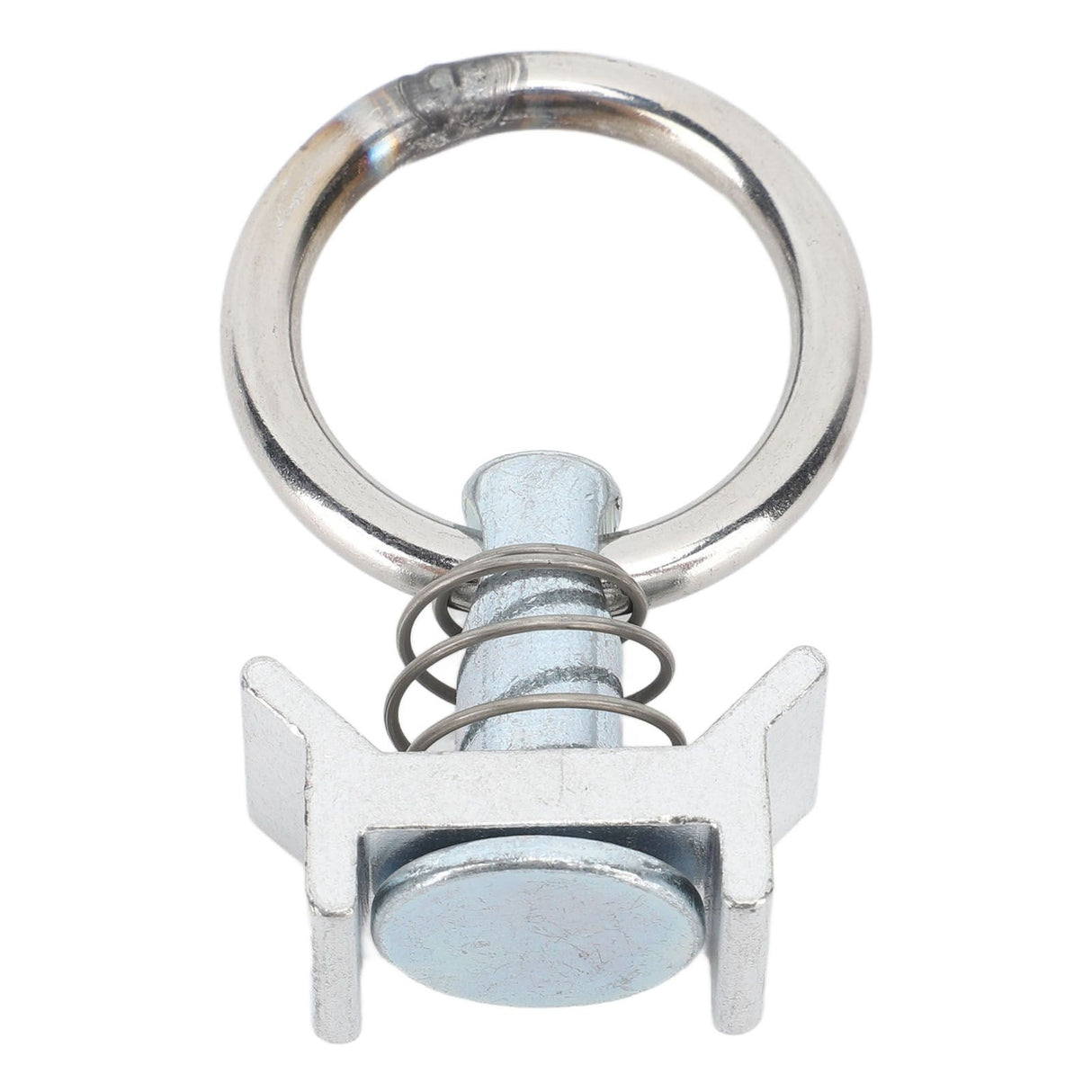 6PCS Single Stud Fitting L Track with Round Ring Stainless Steel Aluminum Cargo Control Stud Tie Down Fitting for Airline Track Logistic Installation