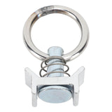 6PCS Single Stud Fitting L Track with Round Ring Stainless Steel Aluminum Cargo Control Stud Tie Down Fitting for Airline Track Logistic Installation