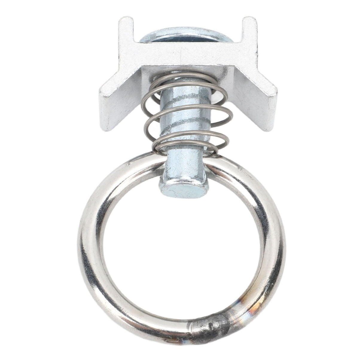 6PCS Single Stud Fitting L Track with Round Ring Stainless Steel Aluminum Cargo Control Stud Tie Down Fitting for Airline Track Logistic Installation