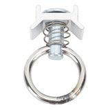 6PCS Single Stud Fitting L Track with Round Ring Stainless Steel Aluminum Cargo Control Stud Tie Down Fitting for Airline Track Logistic Installation