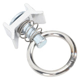 6PCS Single Stud Fitting L Track with Round Ring Stainless Steel Aluminum Cargo Control Stud Tie Down Fitting for Airline Track Logistic Installation