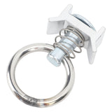 6PCS Single Stud Fitting L Track with Round Ring Stainless Steel Aluminum Cargo Control Stud Tie Down Fitting for Airline Track Logistic Installation