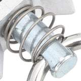 6PCS Single Stud Fitting L Track with Round Ring Stainless Steel Aluminum Cargo Control Stud Tie Down Fitting for Airline Track Logistic Installation