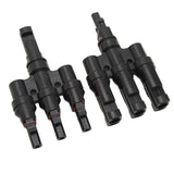 PV Solar Branch Connectors 1 to 3 Waterproof High Current Carrying Capacity Solar Panel T Branch Connector for Parallel Connection - Top-Down View