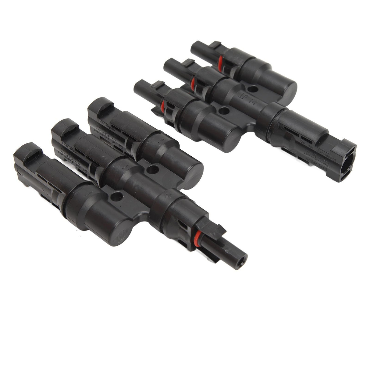 PV Solar Branch Connectors 1 to 3 Waterproof High Current Carrying Capacity Solar Panel T Branch Connector for Parallel Connection