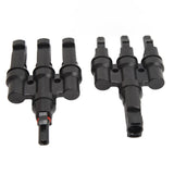 PV Solar Branch Connectors 1 to 3 Waterproof High Current Carrying Capacity Solar Panel T Branch Connector for Parallel Connection