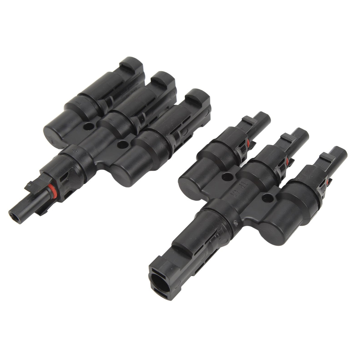 PV Solar Branch Connectors 1 to 3 Waterproof High Current Carrying Capacity Solar Panel T Branch Connector for Parallel Connection