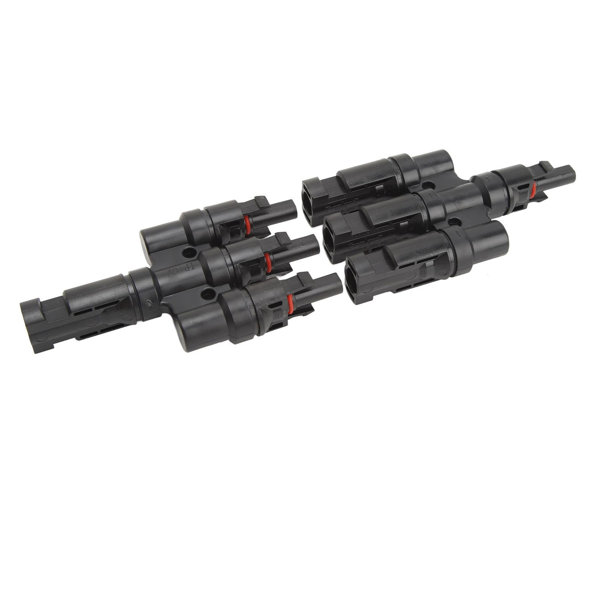PV Solar Branch Connectors 1 to 3 Waterproof High Current Carrying Capacity Solar Panel T Branch Connector for Parallel Connection