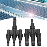 PV Solar Branch Connectors 1 to 3 Waterproof High Current Carrying Capacity Solar Panel T Branch Connector for Parallel Connection - Extra Image