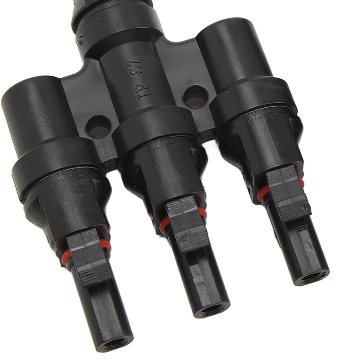 PV Solar Branch Connectors 1 to 3 Waterproof High Current Carrying Capacity Solar Panel T Branch Connector for Parallel Connection
