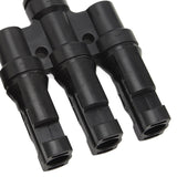 PV Solar Branch Connectors 1 to 3 Waterproof High Current Carrying Capacity Solar Panel T Branch Connector for Parallel Connection