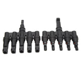 Solar T Branch Connector 1 to 5 PPO IP67 Waterproof Female Male Safety Protection Solar Panel Power Accessory - Close-Up Angle