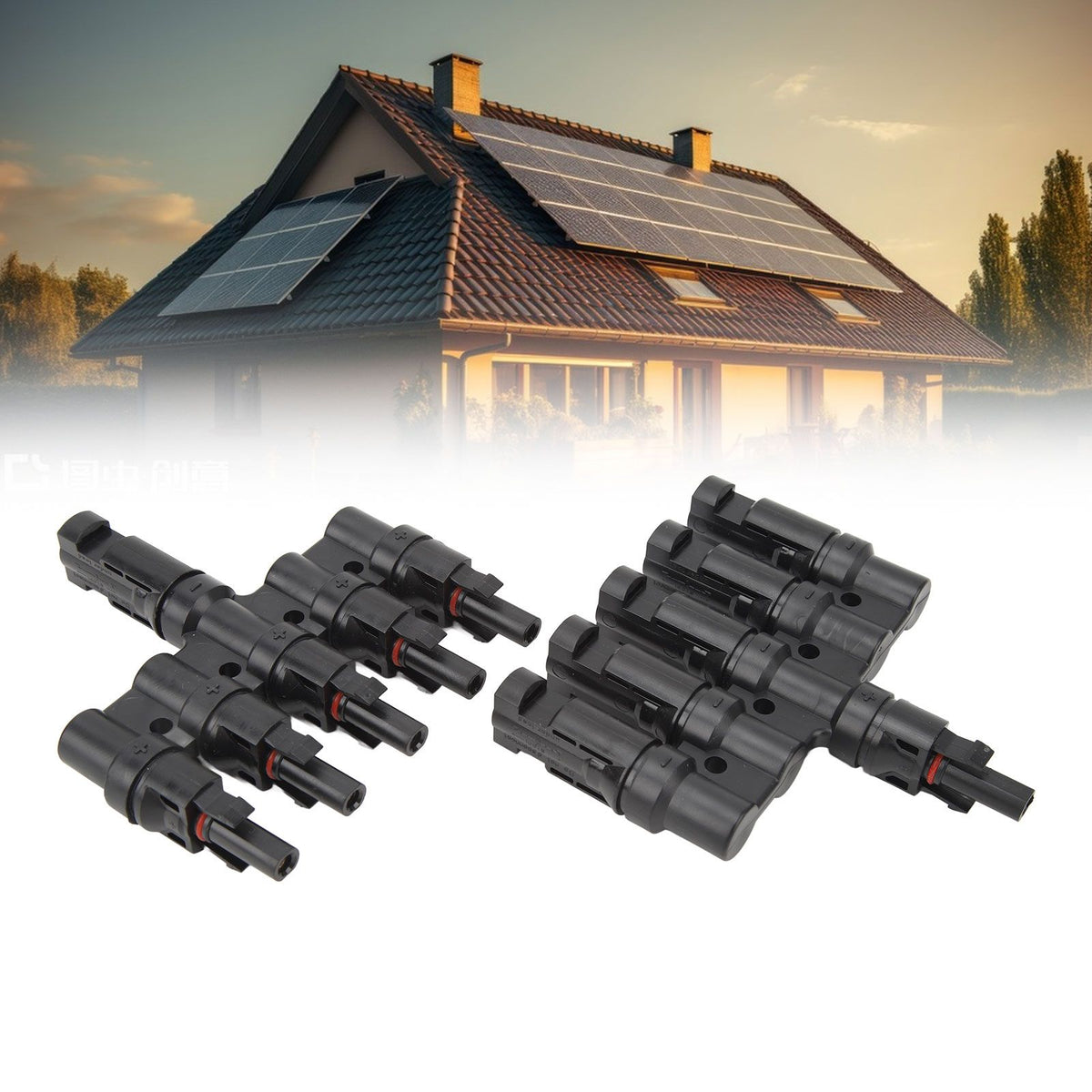Solar T Branch Connector 1 to 5 PPO IP67 Waterproof Female Male Safety Protection Solar Panel Power Accessory