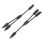 1 Pair Solar Panel Y Branch Parallel Cable 2 to 1 Solar Connectors Y Branch Parallel Adapter Cable Wire Plug Tool Kit MFF FMM 30CM 0.98FT