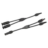 1 Pair Solar Panel Y Branch Parallel Cable 2 to 1 Solar Connectors Y Branch Parallel Adapter Cable Wire Plug Tool Kit MFF FMM 30CM 0.98FT