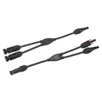1 Pair Solar Panel Y Branch Parallel Cable 2 to 1 Solar Connectors Y Branch Parallel Adapter Cable Wire Plug Tool Kit MFF FMM 30CM 0.98FT