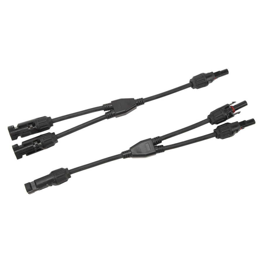 1 Pair Solar Panel Y Branch Parallel Cable 2 to 1 Solar Connectors Y Branch Parallel Adapter Cable Wire Plug Tool Kit MFF FMM 30CM 0.98FT