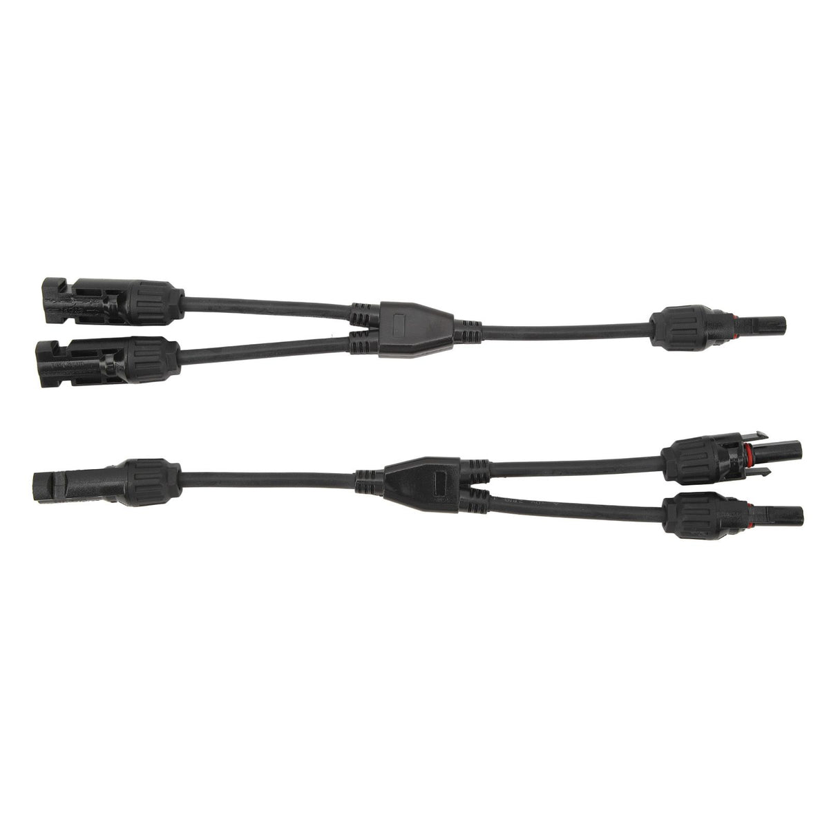 1 Pair Solar Panel Y Branch Parallel Cable 2 to 1 Solar Connectors Y Branch Parallel Adapter Cable Wire Plug Tool Kit MFF FMM 30CM 0.98FT