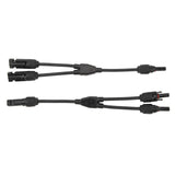1 Pair Solar Panel Y Branch Parallel Cable 2 to 1 Solar Connectors Y Branch Parallel Adapter Cable Wire Plug Tool Kit MFF FMM 30CM 0.98FT
