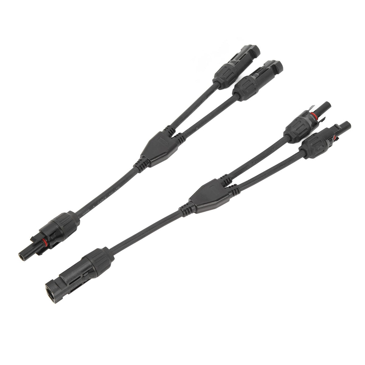1 Pair Solar Panel Y Branch Parallel Cable 2 to 1 Solar Connectors Y Branch Parallel Adapter Cable Wire Plug Tool Kit MFF FMM 30CM 0.98FT