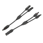 1 Pair Solar Panel Y Branch Parallel Cable 2 to 1 Solar Connectors Y Branch Parallel Adapter Cable Wire Plug Tool Kit MFF FMM 30CM 0.98FT