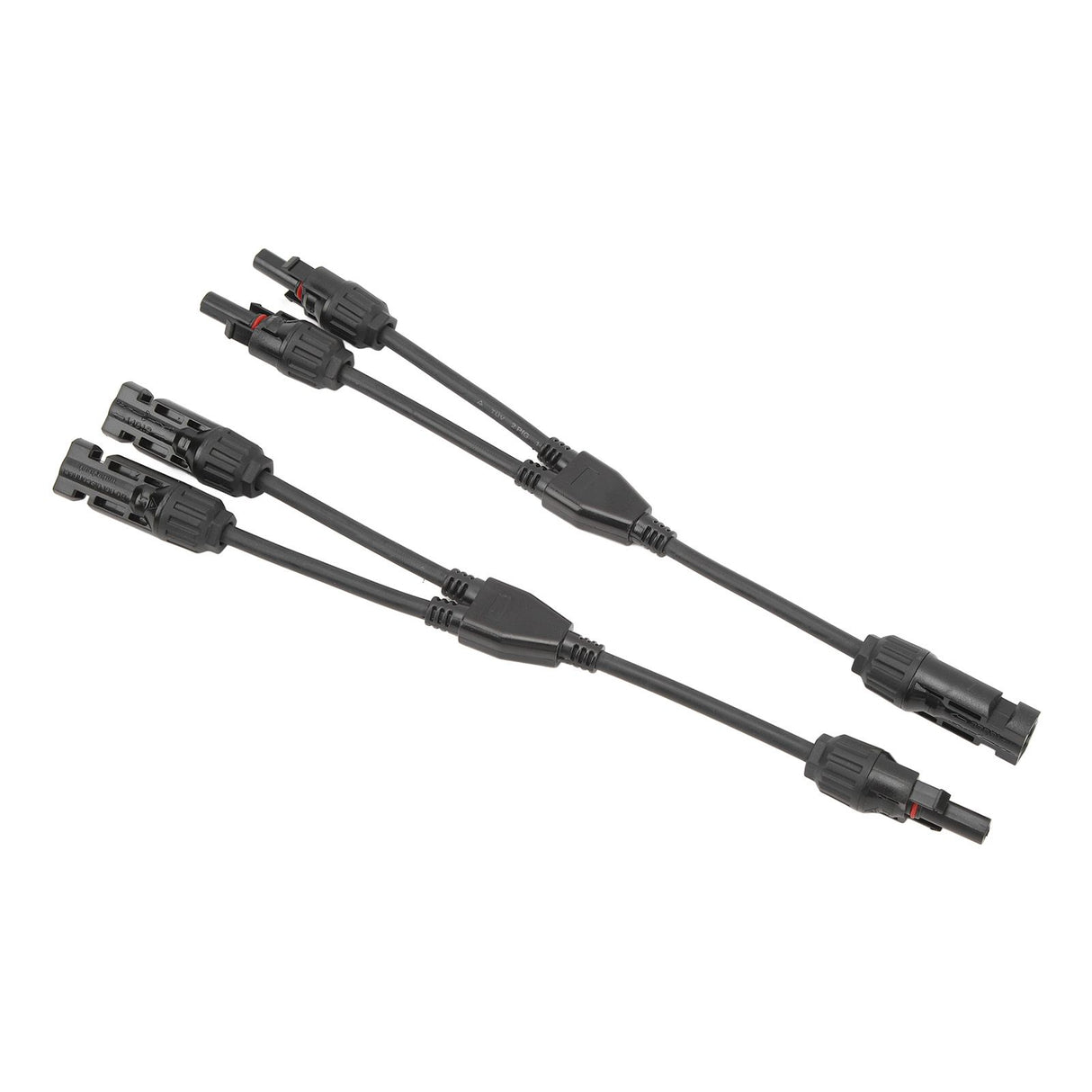 1 Pair Solar Panel Y Branch Parallel Cable 2 to 1 Solar Connectors Y Branch Parallel Adapter Cable Wire Plug Tool Kit MFF FMM 30CM 0.98FT