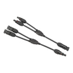 1 Pair Solar Panel Y Branch Parallel Cable 2 to 1 Solar Connectors Y Branch Parallel Adapter Cable Wire Plug Tool Kit MFF FMM 30CM 0.98FT