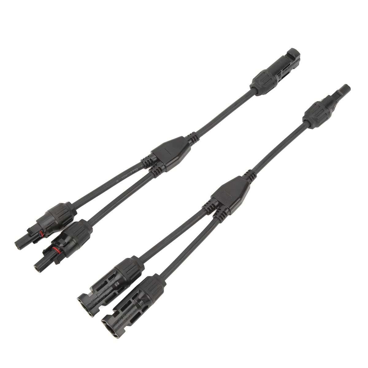 1 Pair Solar Panel Y Branch Parallel Cable 2 to 1 Solar Connectors Y Branch Parallel Adapter Cable Wire Plug Tool Kit MFF FMM 30CM 0.98FT