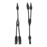1 Pair Solar Panel Y Branch Parallel Cable 2 to 1 Solar Connectors Y Branch Parallel Adapter Cable Wire Plug Tool Kit MFF FMM 30CM 0.98FT