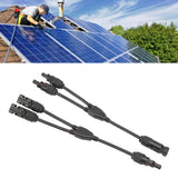 1 Pair Solar Panel Y Branch Parallel Cable 2 to 1 Solar Connectors Y Branch Parallel Adapter Cable Wire Plug Tool Kit MFF FMM 30CM 0.98FT