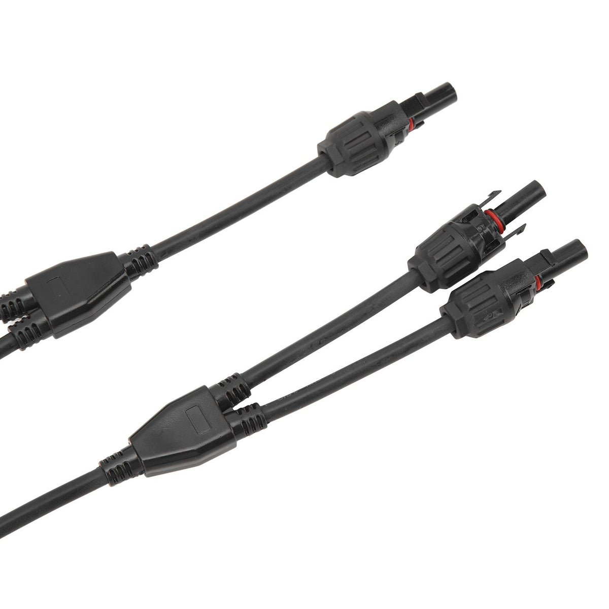 1 Pair Solar Panel Y Branch Parallel Cable 2 to 1 Solar Connectors Y Branch Parallel Adapter Cable Wire Plug Tool Kit MFF FMM 30CM 0.98FT