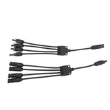 Solar Connectors 1 to 4 Y Branch Parallel Adapter Cable Wire Plug Tool Kit for Solar Panel