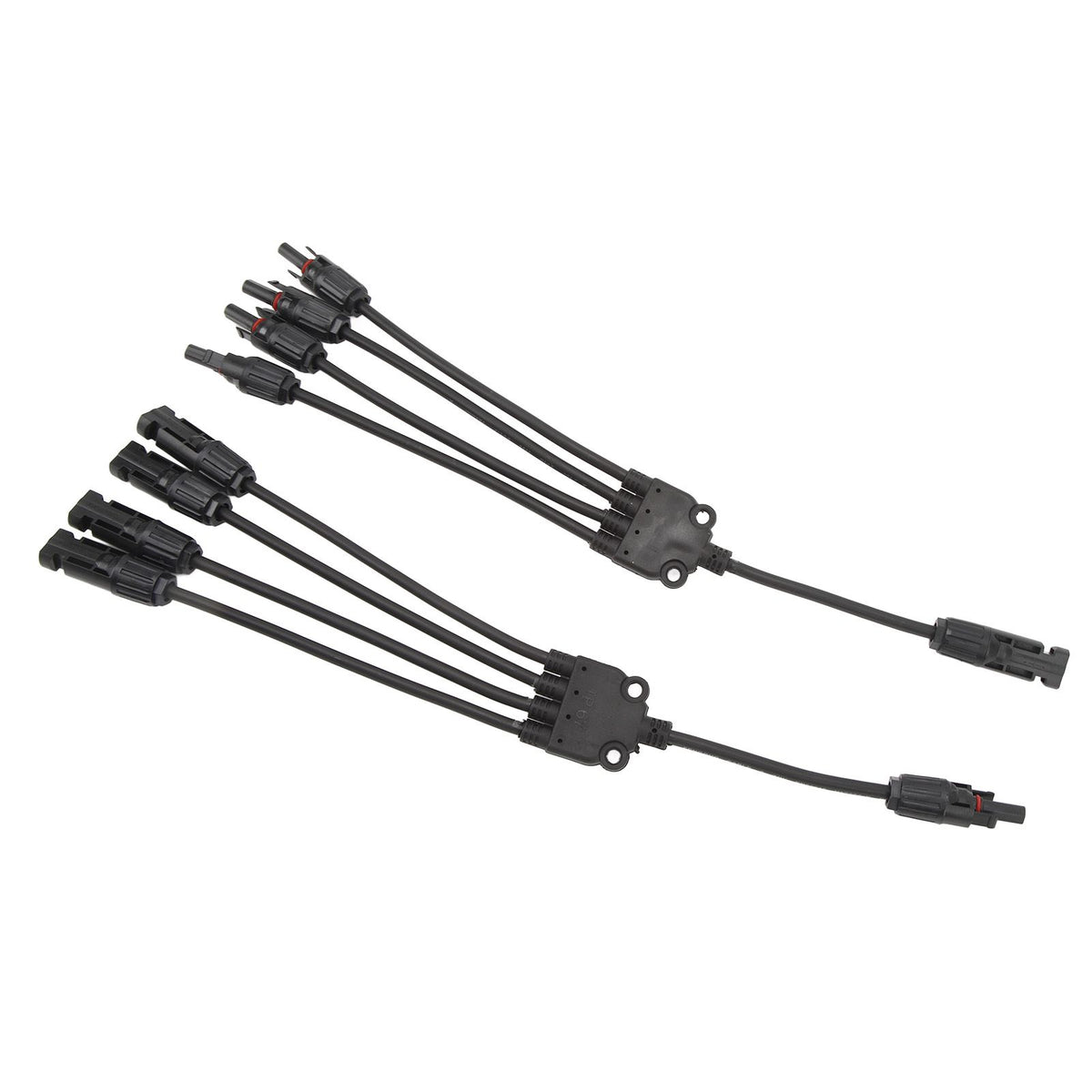 Solar Connectors 1 to 4 Y Branch Parallel Adapter Cable Wire Plug Tool Kit for Solar Panel