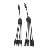 Solar Connectors 1 to 4 Y Branch Parallel Adapter Cable Wire Plug Tool Kit for Solar Panel - Top-Down View