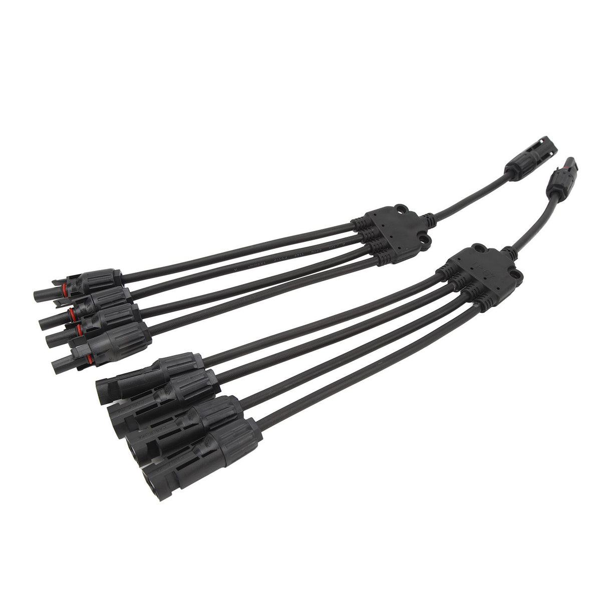 Solar Connectors 1 to 4 Y Branch Parallel Adapter Cable Wire Plug Tool Kit for Solar Panel