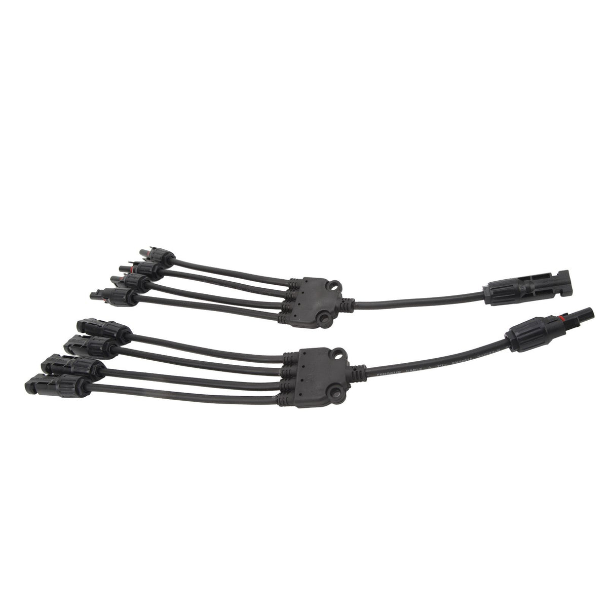 Solar Connectors 1 to 4 Y Branch Parallel Adapter Cable Wire Plug Tool Kit for Solar Panel