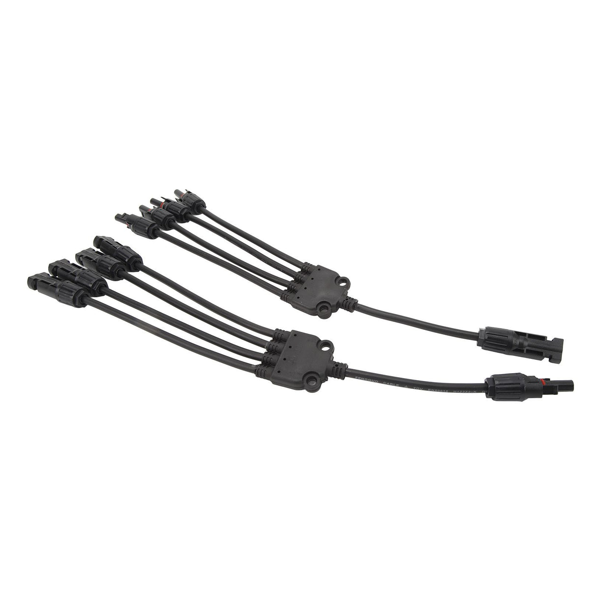 Solar Connectors 1 to 4 Y Branch Parallel Adapter Cable Wire Plug Tool Kit for Solar Panel