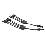 Solar Connectors 1 to 4 Y Branch Parallel Adapter Cable Wire Plug Tool Kit for Solar Panel