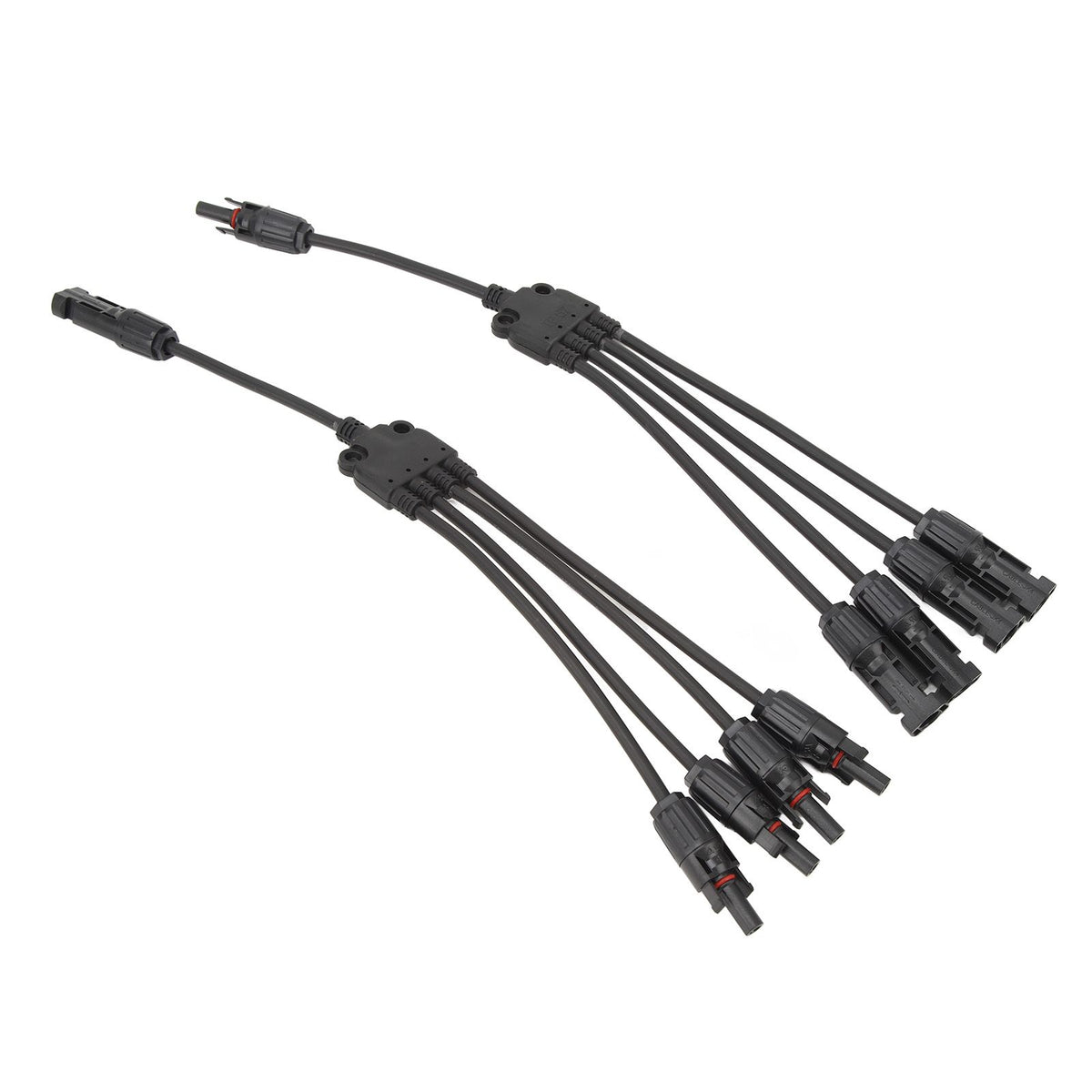 Solar Connectors 1 to 4 Y Branch Parallel Adapter Cable Wire Plug Tool Kit for Solar Panel