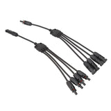Solar Connectors 1 to 4 Y Branch Parallel Adapter Cable Wire Plug Tool Kit for Solar Panel